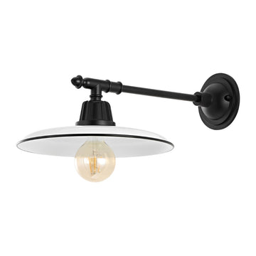 Bonner 12" Farmhouse Industrial Indoor/Outdoor Iron LED Victorian Arm Outdoor Sconce - JONATHAN Y